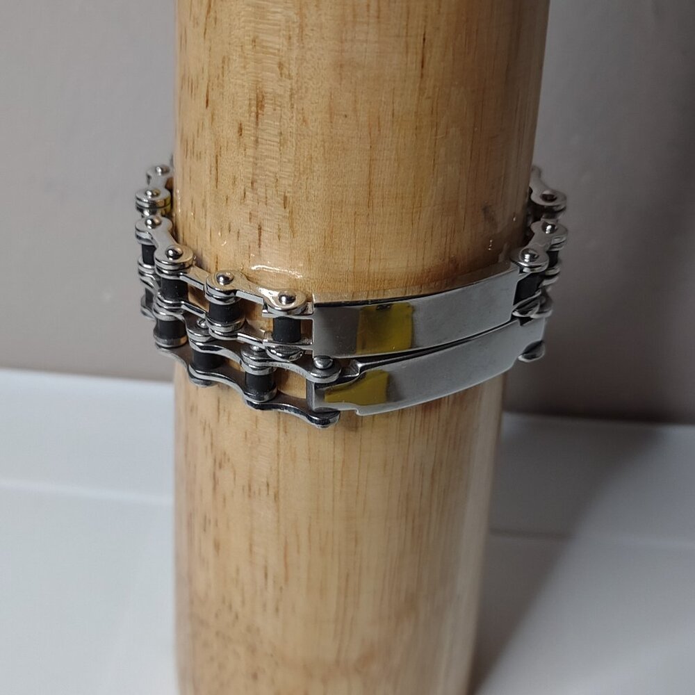 Set Of 2 Bike Chain Bracelets Just Over 8 Inches